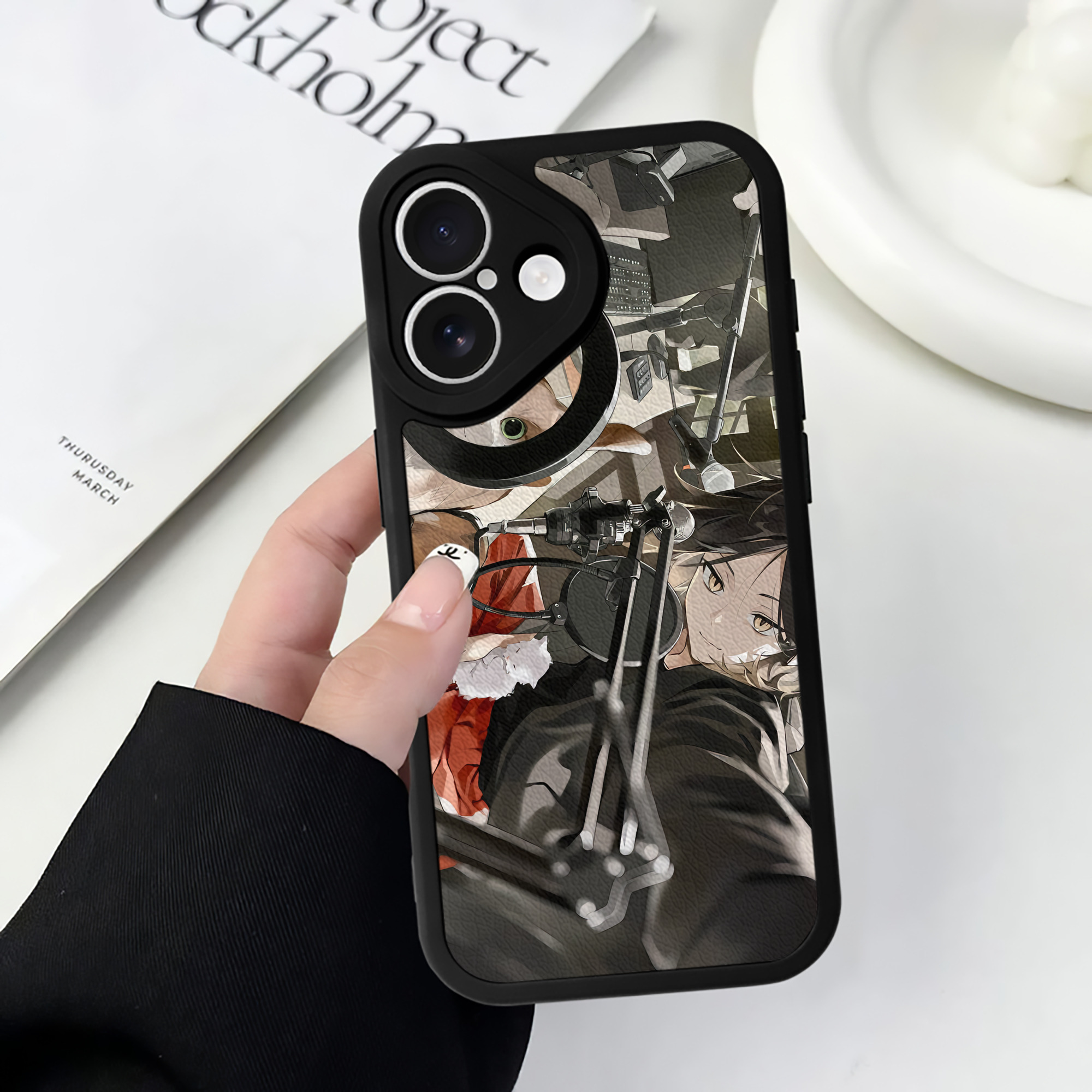 （画像用） ハイキュー!! Haikyu!! 【iPhone 16シリーズ対応】シリコンスマホケース（レザー調） 材質：シリコン